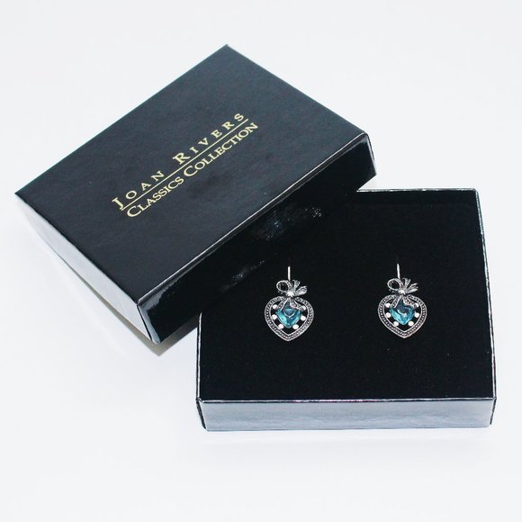 Joan Rivers Jeweled Russian Heart Earrings - Picture 2 of 2
